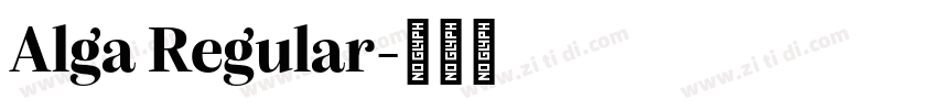 Alga Regular字体转换